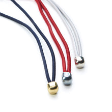 Load image into Gallery viewer, Menu Cords Elastic Loop - Navy Blue - A5 - Gold Ball (100)