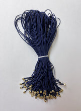Load image into Gallery viewer, Menu Cords Elastic Loop - Navy Blue - A5 - Gold Ball (100)