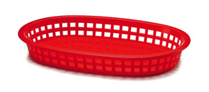 TableCraft Classic Red Plastic Basket 10.5x7x1.5in