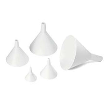 Load image into Gallery viewer, Catering Essentials 5 Piece Funnel Set White Plastic (2", 3", 4", 5", 6" Dia)