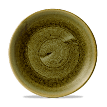 Load image into Gallery viewer, Churchill Stonecast Plume Olive Coupe Plate