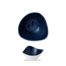 Load image into Gallery viewer, Churchill Stonecast Plume Ultramarine Triangle Bowl
