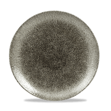Load image into Gallery viewer, Churchill Raku Quartz Black Coupe Plate