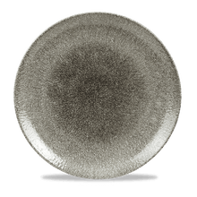 Load image into Gallery viewer, Churchill Raku Quartz Black Coupe Plate