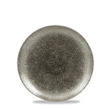 Load image into Gallery viewer, Churchill Raku Quartz Black Coupe Plate