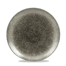 Load image into Gallery viewer, Churchill Raku Quartz Black Coupe Plate