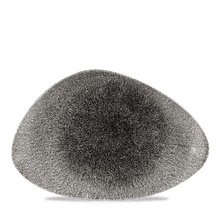 Load image into Gallery viewer, Churchill Raku Quartz Black Triangle Chefs Plate 20.5cm (6)