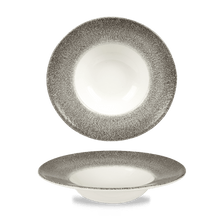 Load image into Gallery viewer, Churchill Raku Quartz Black Wide Rim Bowl