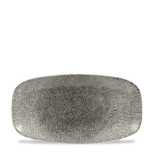 Load image into Gallery viewer, Churchill Raku Quartz Black Chefs' Oblong Plate No.3 29.8x15.3cm (6)