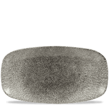 Load image into Gallery viewer, Churchill Raku Quartz Black Chefs' Oblong Plate No. 4 35.5x18.9cm (6)