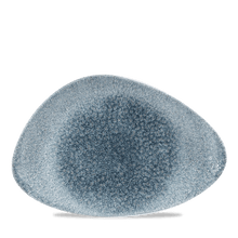 Load image into Gallery viewer, Churchill Raku Topaz Blue Triangle Chefs Plate 20.5x30.5cm (6)