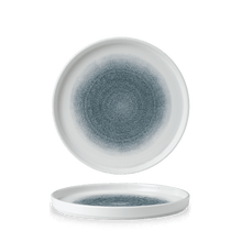 Load image into Gallery viewer, Churchill Studio Prints Raku Walled Chefs Plate Topaz Blue