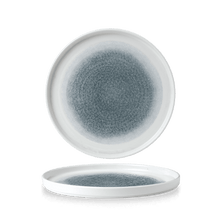 Load image into Gallery viewer, Churchill Studio Prints Raku Walled Chefs Plate Topaz Blue