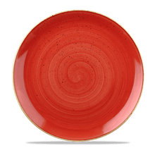 Load image into Gallery viewer, Churchill Stonecast Berry Red Coupe Plate