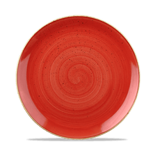Load image into Gallery viewer, Churchill Stonecast Berry Red Coupe Plate