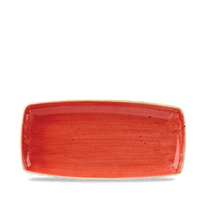 Load image into Gallery viewer, Churchill Stonecast Berry Red Oblong Plate