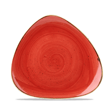 Load image into Gallery viewer, Churchill Stonecast Berry Red Triangle Plate