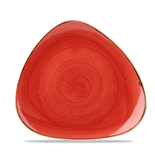 Load image into Gallery viewer, Churchill Stonecast Berry Red Triangle Plate