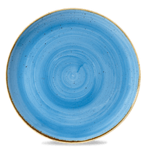 Load image into Gallery viewer, Churchill Stonecast Cornflower Blue Coupe Plate