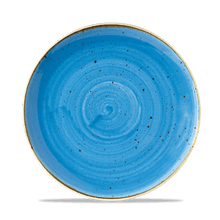 Load image into Gallery viewer, Churchill Stonecast Cornflower Blue Coupe Plate