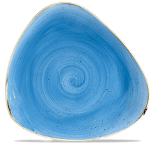 Load image into Gallery viewer, Churchill Stonecast Cornflower Blue Triangle Plate
