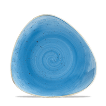 Load image into Gallery viewer, Churchill Stonecast Cornflower Blue Triangle Plate