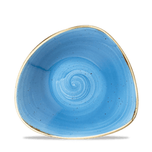 Load image into Gallery viewer, Churchill Stonecast Cornflower Blue Triangle Bowl
