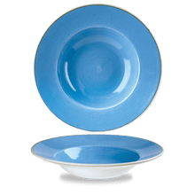 Load image into Gallery viewer, Churchill Stonecast Cornflower Blue Wide Rim Bowl