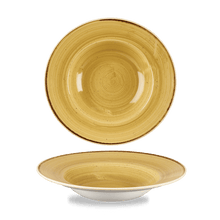 Load image into Gallery viewer, Churchill Stonecast Mustard Wide Rim Bowl