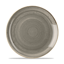 Load image into Gallery viewer, Churchill Stonecast Peppercorn Grey Coupe Plate