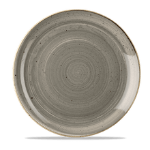 Load image into Gallery viewer, Churchill Stonecast Peppercorn Grey Coupe Plate