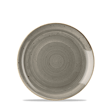 Load image into Gallery viewer, Churchill Stonecast Peppercorn Grey Coupe Plate