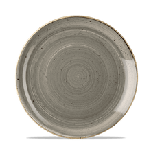 Load image into Gallery viewer, Churchill Stonecast Peppercorn Grey Coupe Plate