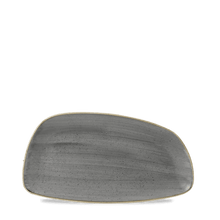 Load image into Gallery viewer, Churchill Stonecast Peppercorn Grey Geo Chefs Plate 30x15.5cm (12)