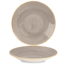 Load image into Gallery viewer, Churchill Stonecast Peppercorn Grey Deep Coupe Plate