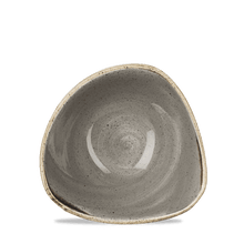 Load image into Gallery viewer, Churchill Stonecast Peppercorn Grey Triangle Bowl