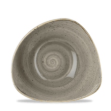 Load image into Gallery viewer, Churchill Stonecast Peppercorn Grey Triangle Bowl