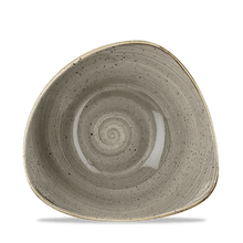 Load image into Gallery viewer, Churchill Stonecast Peppercorn Grey Triangle Bowl