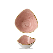 Load image into Gallery viewer, Churchill Stonecast Petal Pink Triangle Bowl