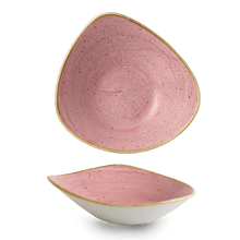 Load image into Gallery viewer, Churchill Stonecast Petal Pink Triangle Bowl