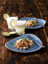 Load image into Gallery viewer, Churchill Stonecast Cornflower Blue Triangle Plate