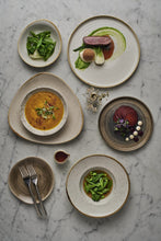 Load image into Gallery viewer, Churchill Stonecast Nutmeg Cream Triangle Plate