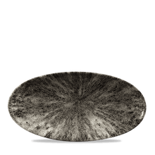 Load image into Gallery viewer, Churchill Studio Prints Stone Chefs Oval Plate Quartz Black 29.9cm (12)
