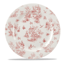 Load image into Gallery viewer, Churchill Toile Cranberry Plate