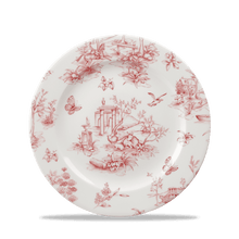 Load image into Gallery viewer, Churchill Toile Cranberry Plate