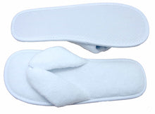 Load image into Gallery viewer, Fleece Thong Spa Style Luxury Slippers | Hotel & Guest Slippers
