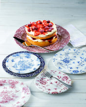 Load image into Gallery viewer, Churchill Rose Chintz Cranberry Plate