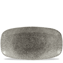 Load image into Gallery viewer, Churchill Raku Quartz Black Chefs' Oblong Plate No. 4 35.5x18.9cm (6)