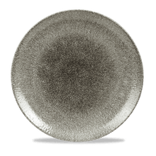 Load image into Gallery viewer, Churchill Raku Quartz Black Coupe Plate