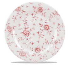 Load image into Gallery viewer, Churchill Rose Chintz Cranberry Plate